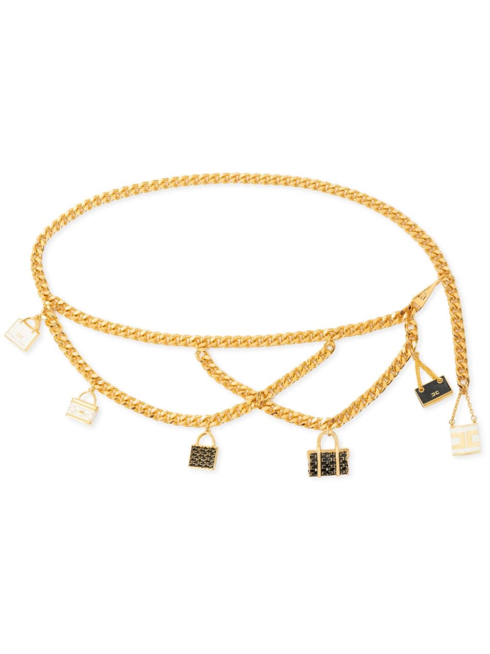 Elisabetta Franchi bag-charm chain belt - Gold von Elisabetta Franchi