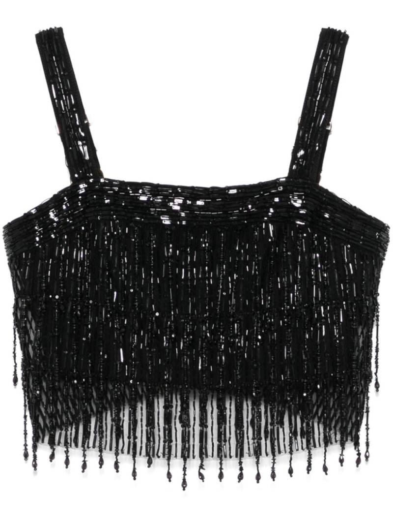 Elisabetta Franchi bead-embellished cropped top - Black von Elisabetta Franchi