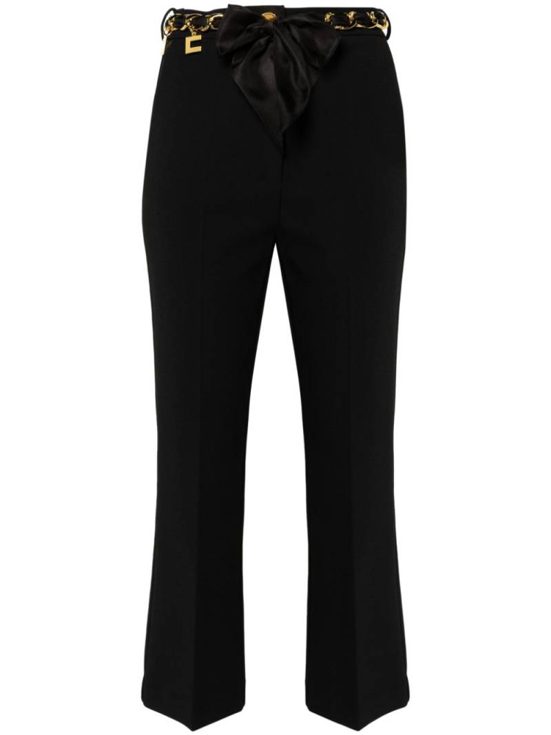 Elisabetta Franchi belted bootcut trousers - Black von Elisabetta Franchi