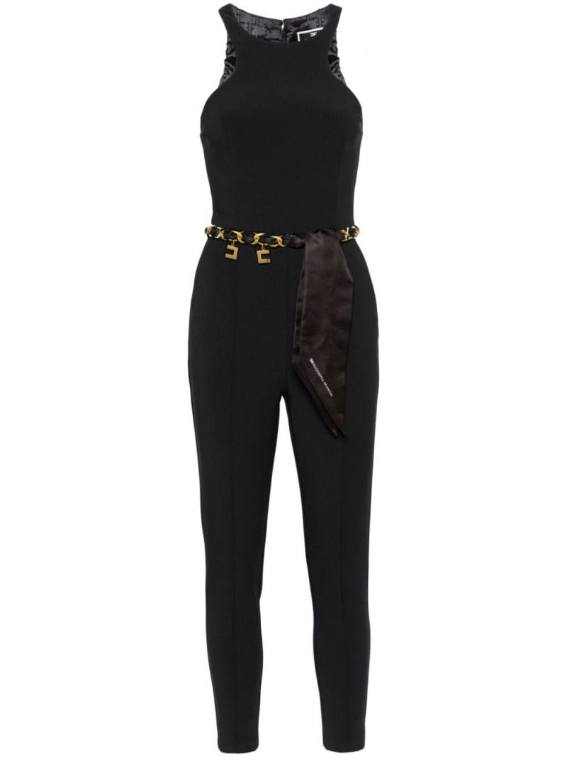 Elisabetta Franchi cropped belted jumpsuit - Black von Elisabetta Franchi