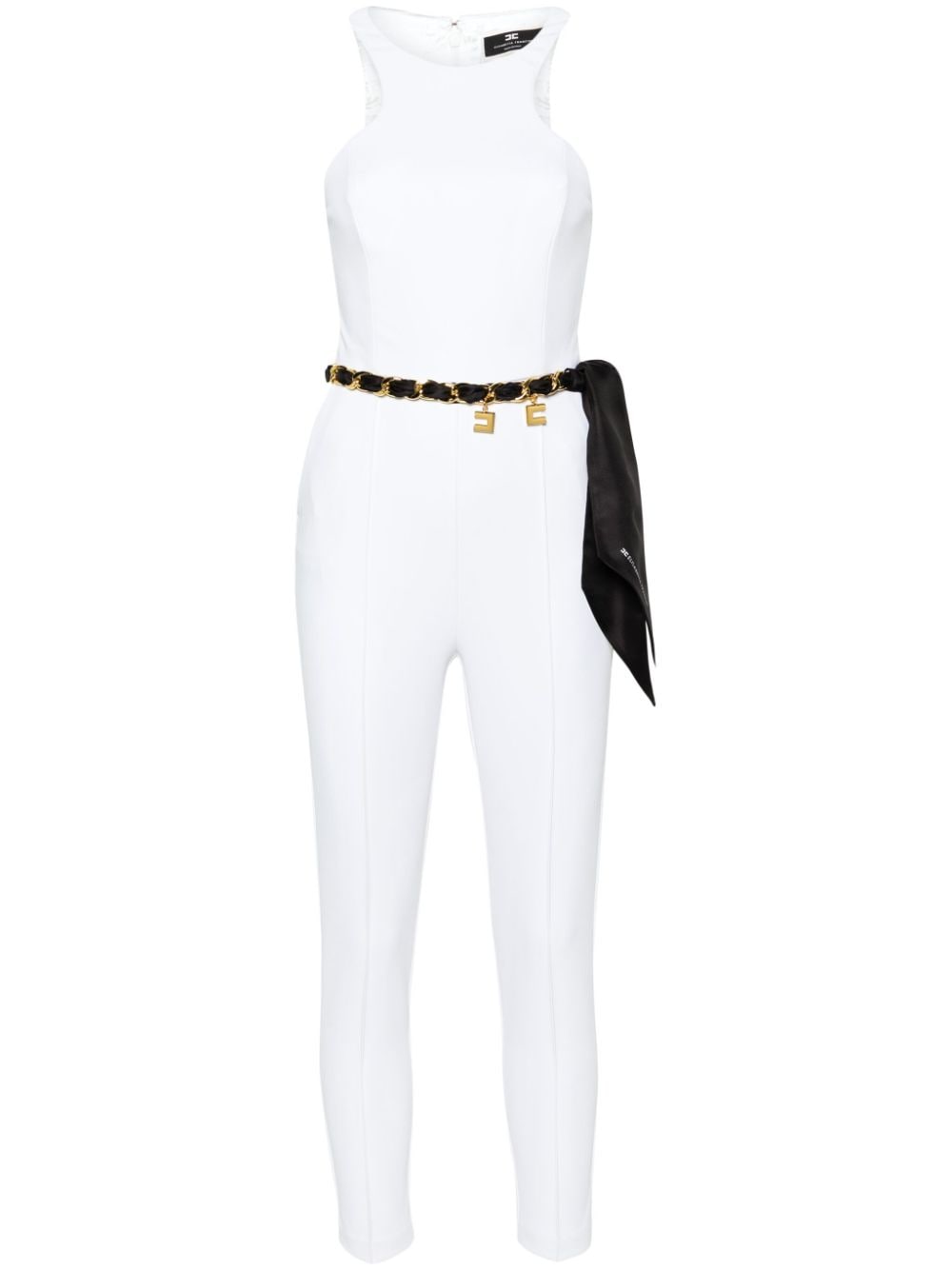 Elisabetta Franchi belted cropped jumpsuit - White von Elisabetta Franchi