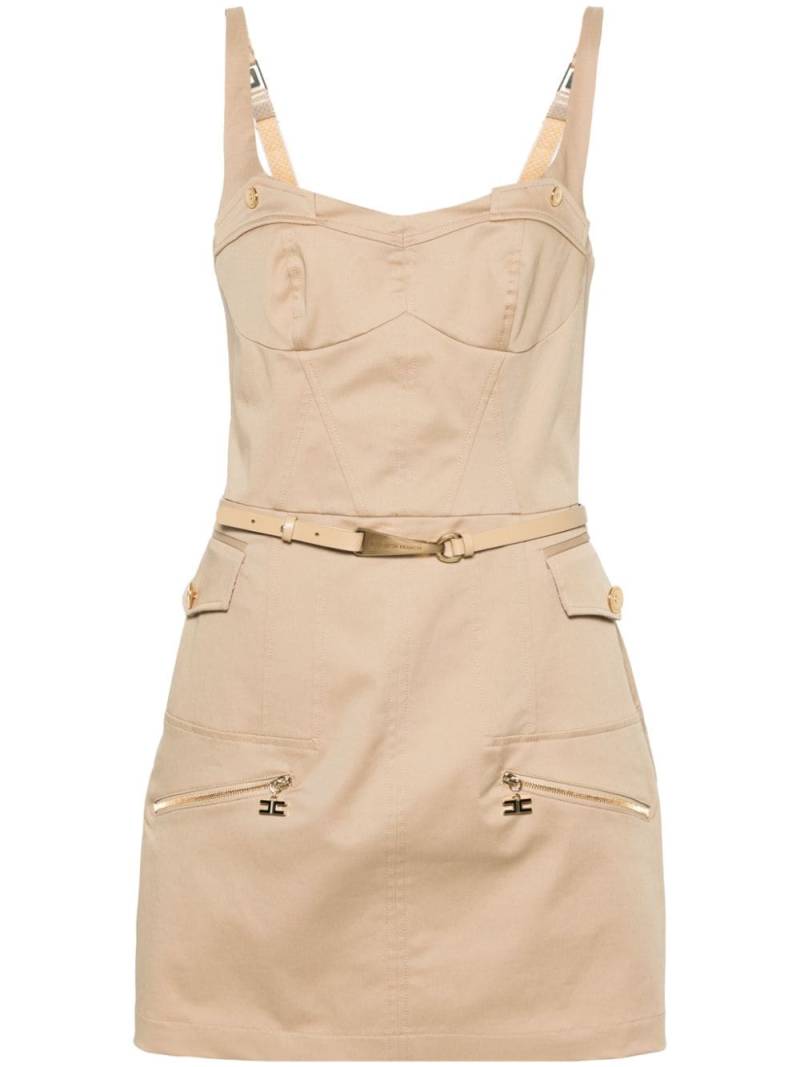 Elisabetta Franchi belted sleeveless mini dress - Neutrals von Elisabetta Franchi