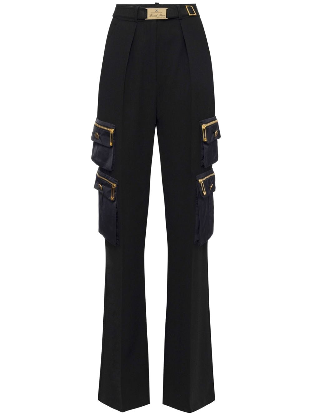 Elisabetta Franchi belted straight trousers - Black von Elisabetta Franchi