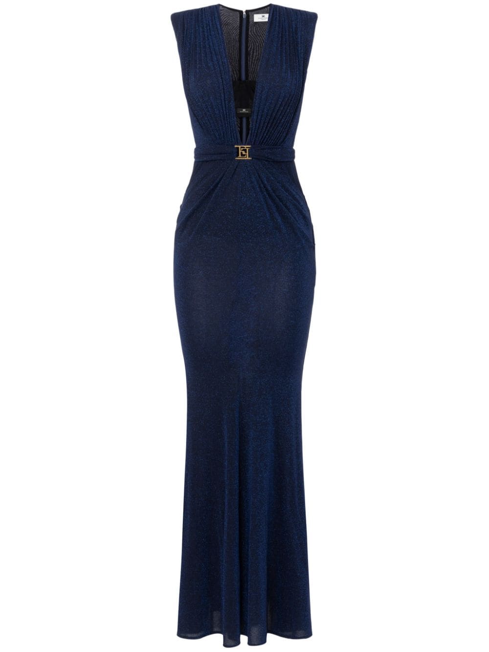 Elisabetta Franchi built-in bra lurex gown - Blue von Elisabetta Franchi