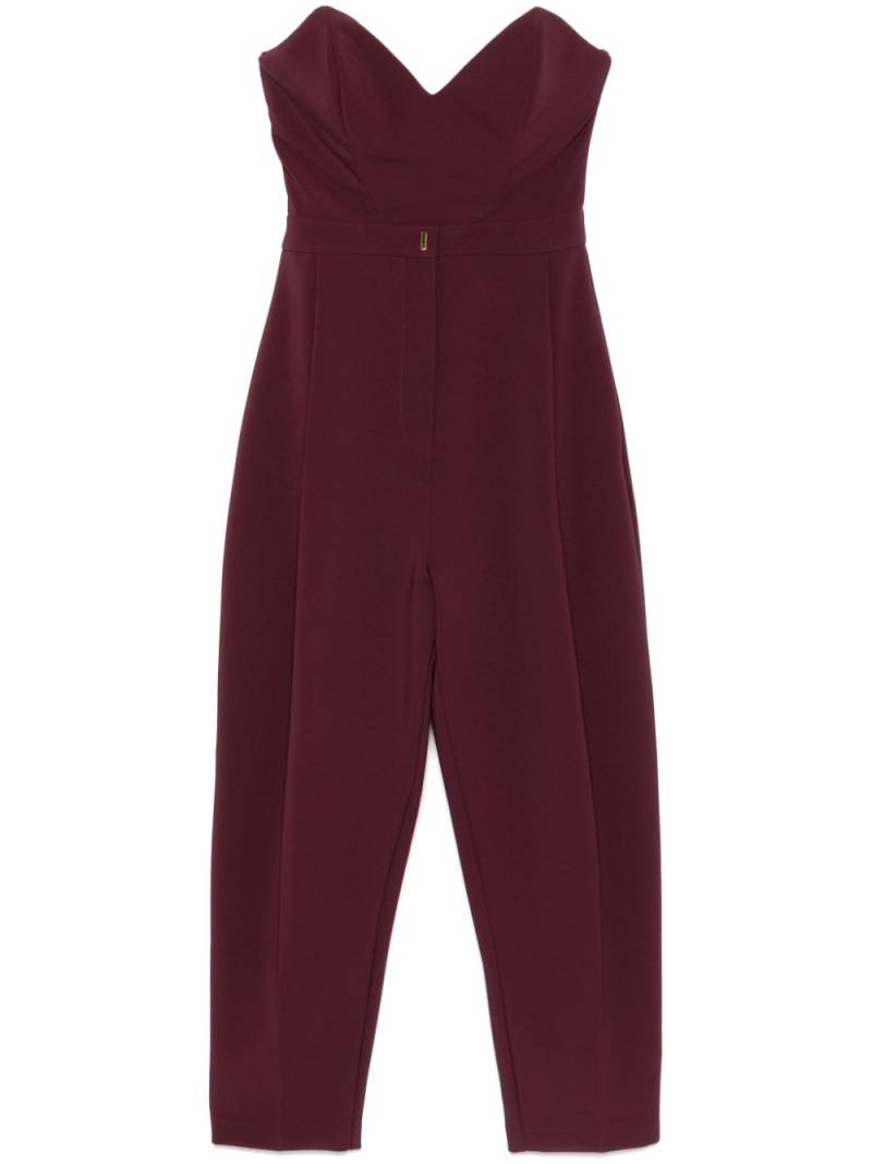 Elisabetta Franchi bustier-neckline crepe jumpsuit - Red von Elisabetta Franchi