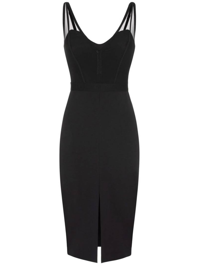 Elisabetta Franchi bustier-top crepe midi dress - Black von Elisabetta Franchi