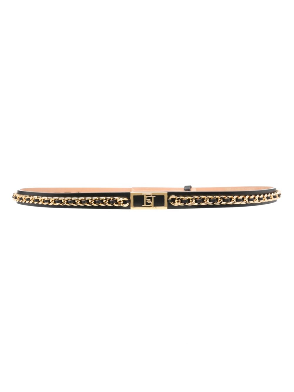 Elisabetta Franchi chain-detail faux-leather belt - Black von Elisabetta Franchi