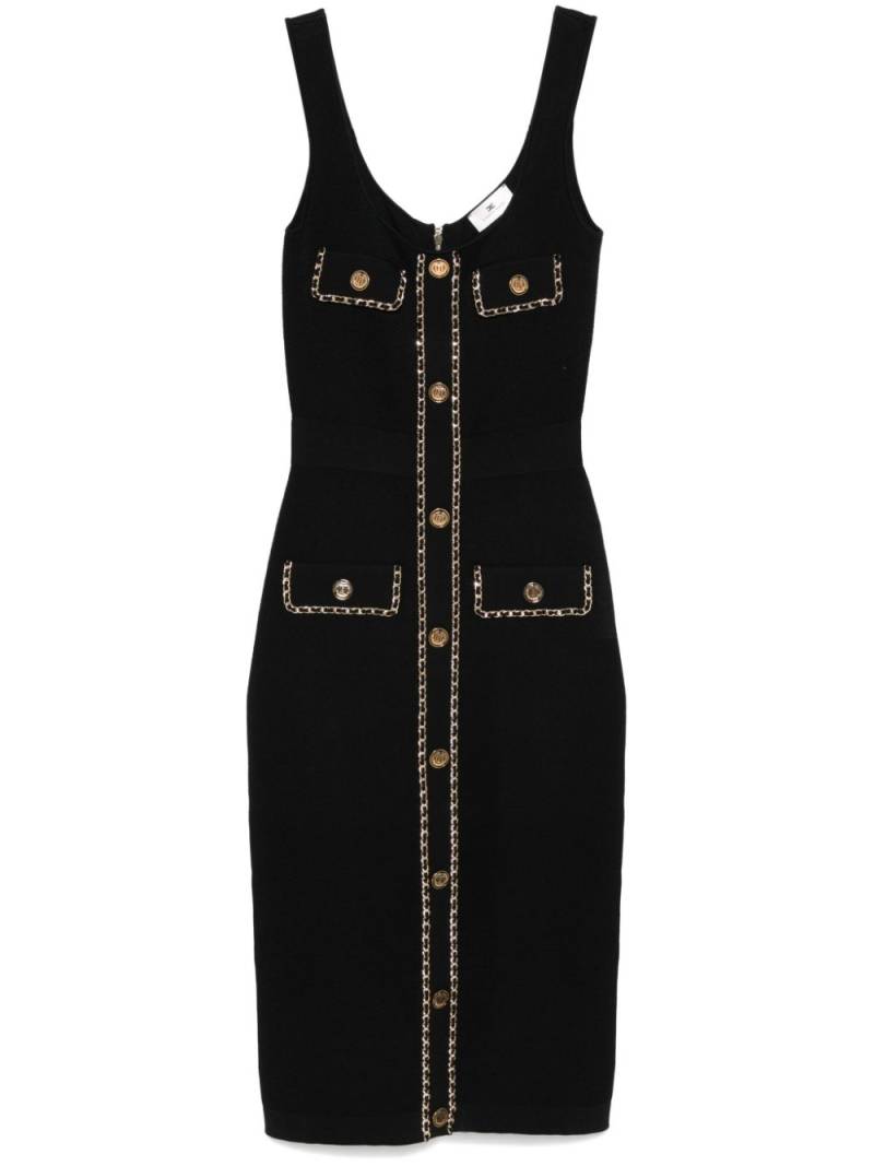 Elisabetta Franchi chain-detail midi dress - Black von Elisabetta Franchi