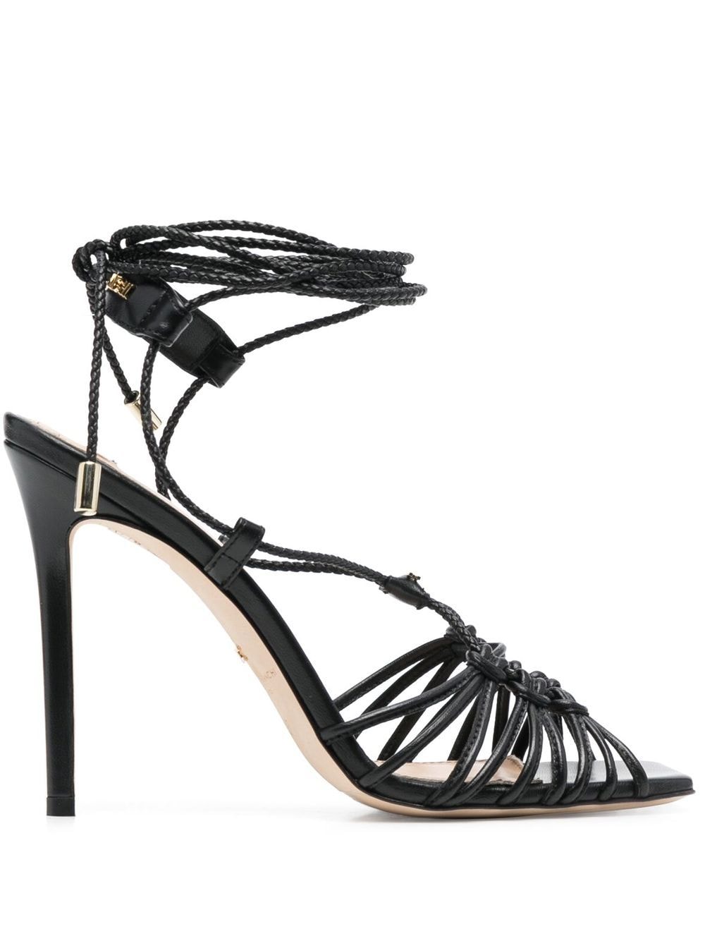 Elisabetta Franchi chain-detail open-toe sandals - Black von Elisabetta Franchi