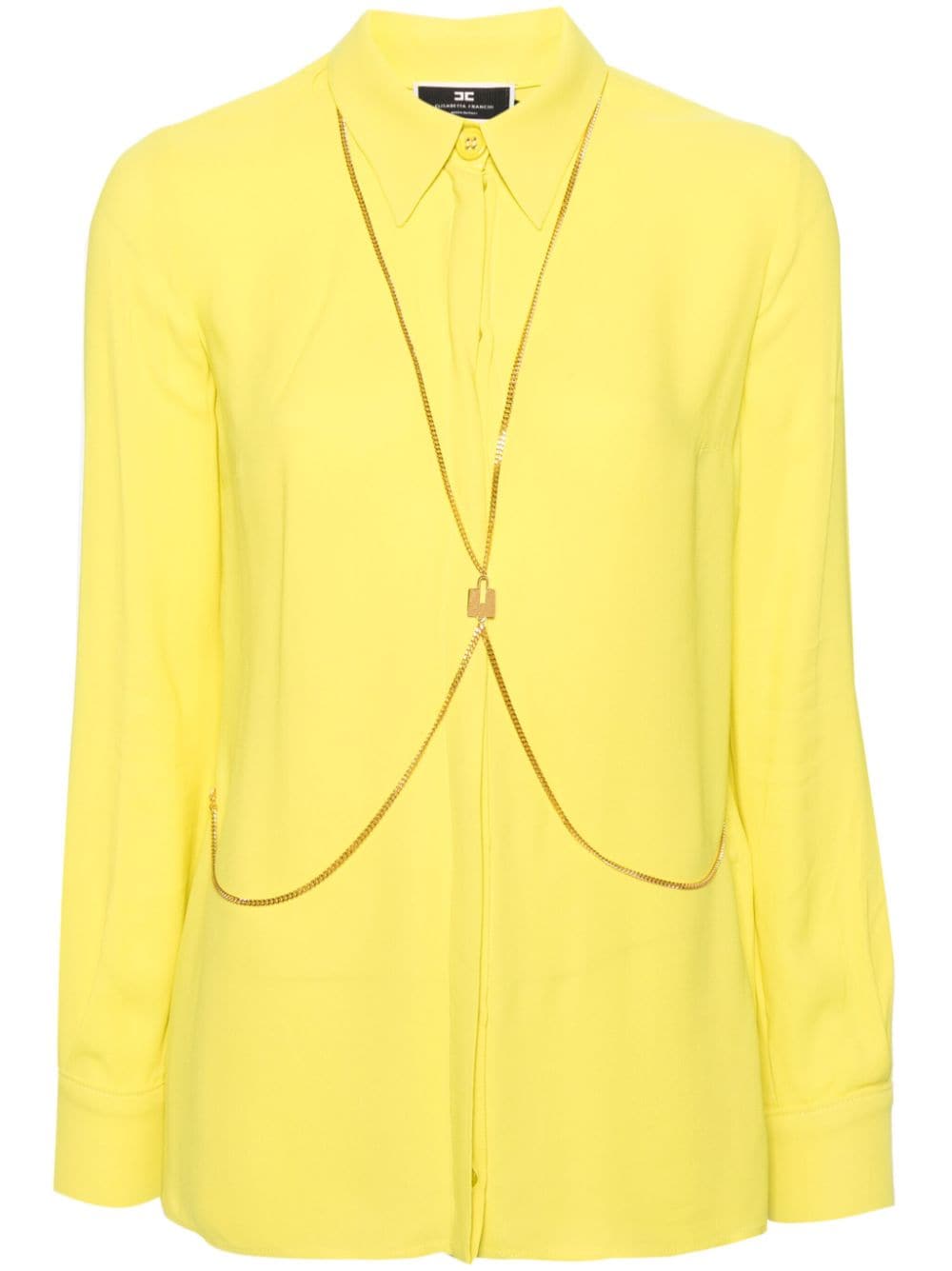 Elisabetta Franchi chain-link crepe shirt - Green von Elisabetta Franchi