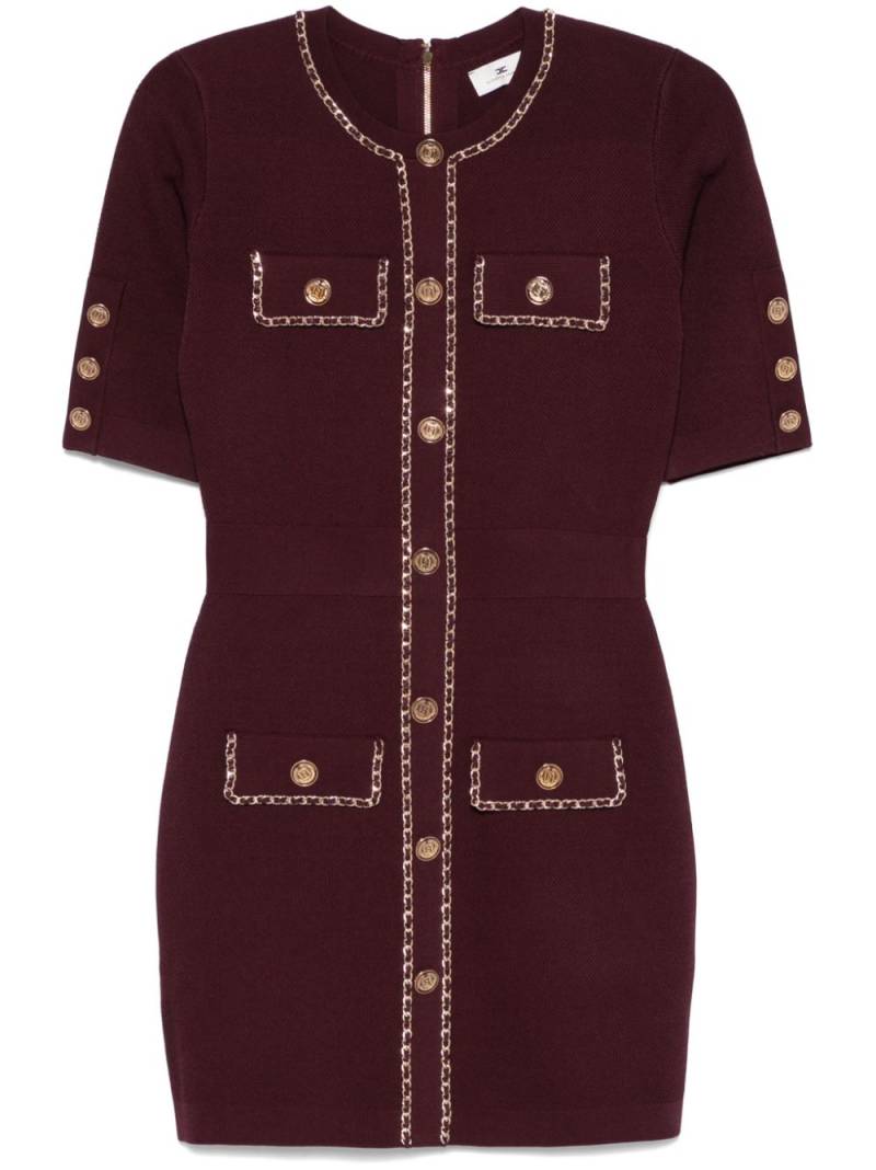 Elisabetta Franchi chain-link detail mini dress - Red von Elisabetta Franchi