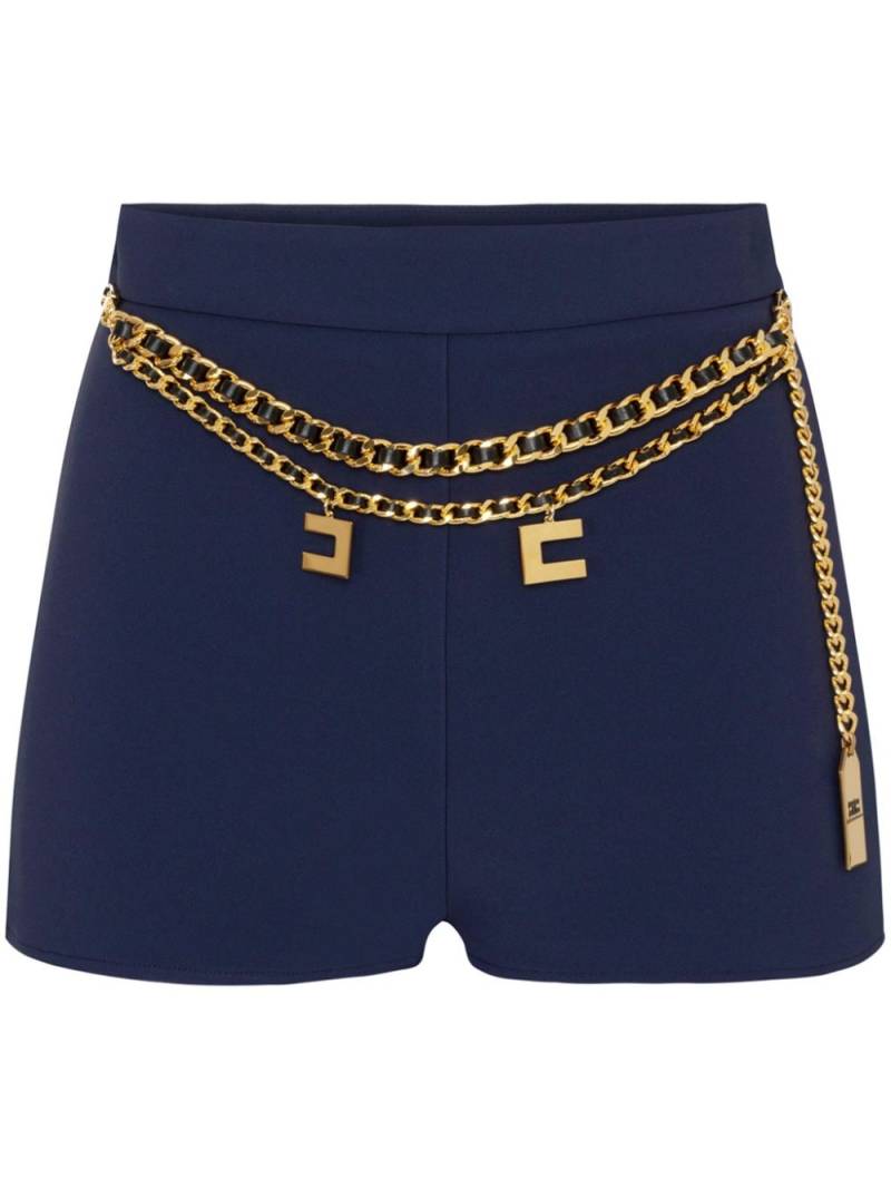 Elisabetta Franchi chain link-detailing shorts - Blue von Elisabetta Franchi