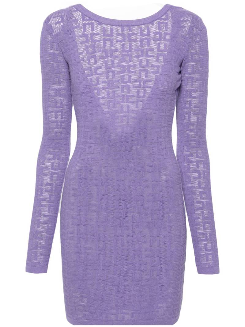 Elisabetta Franchi chain-link open-knit minidress - Purple von Elisabetta Franchi