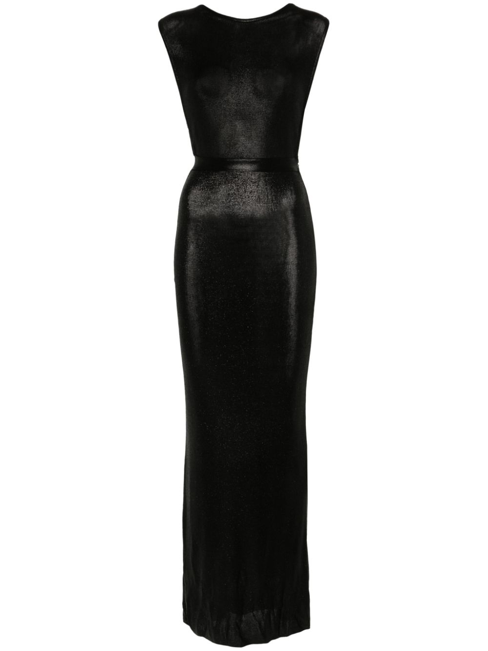 Elisabetta Franchi coated knitted maxi dress - Black von Elisabetta Franchi