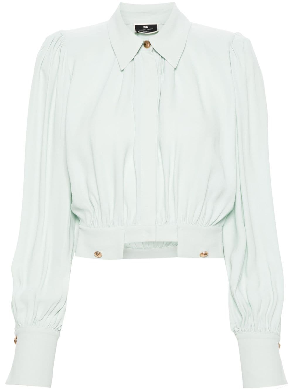 Elisabetta Franchi crepe cropped blouse - Blue von Elisabetta Franchi