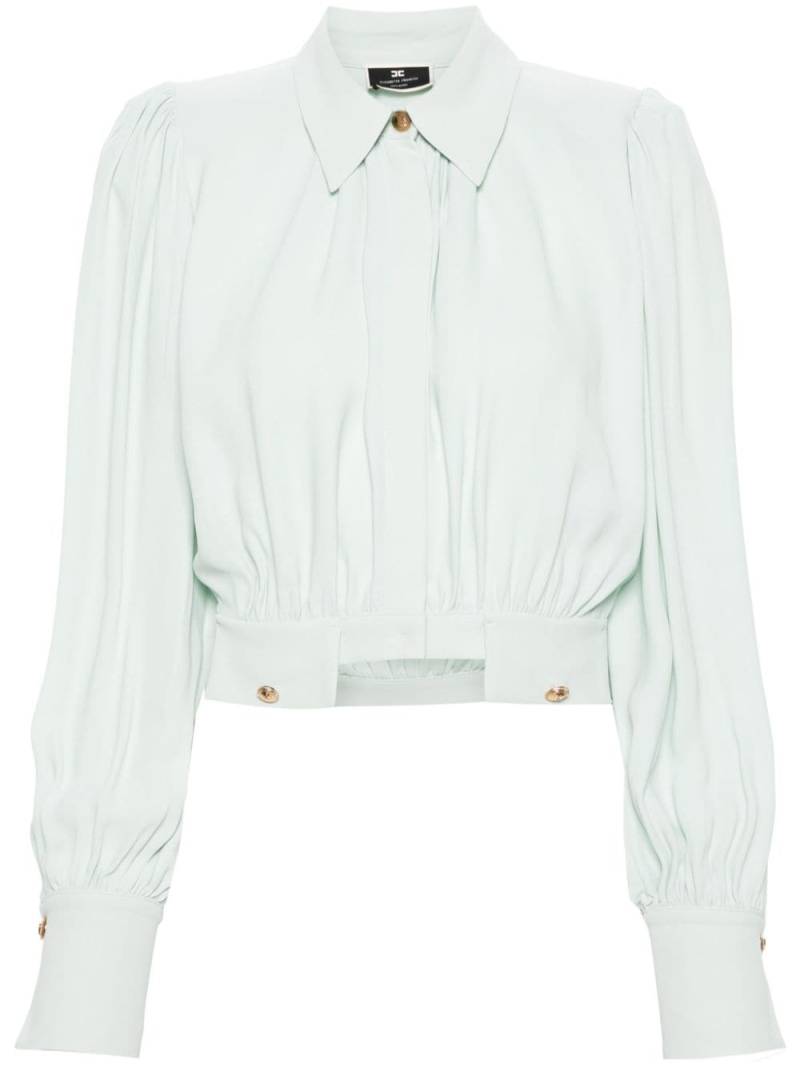 Elisabetta Franchi crepe cropped blouse - Blue von Elisabetta Franchi