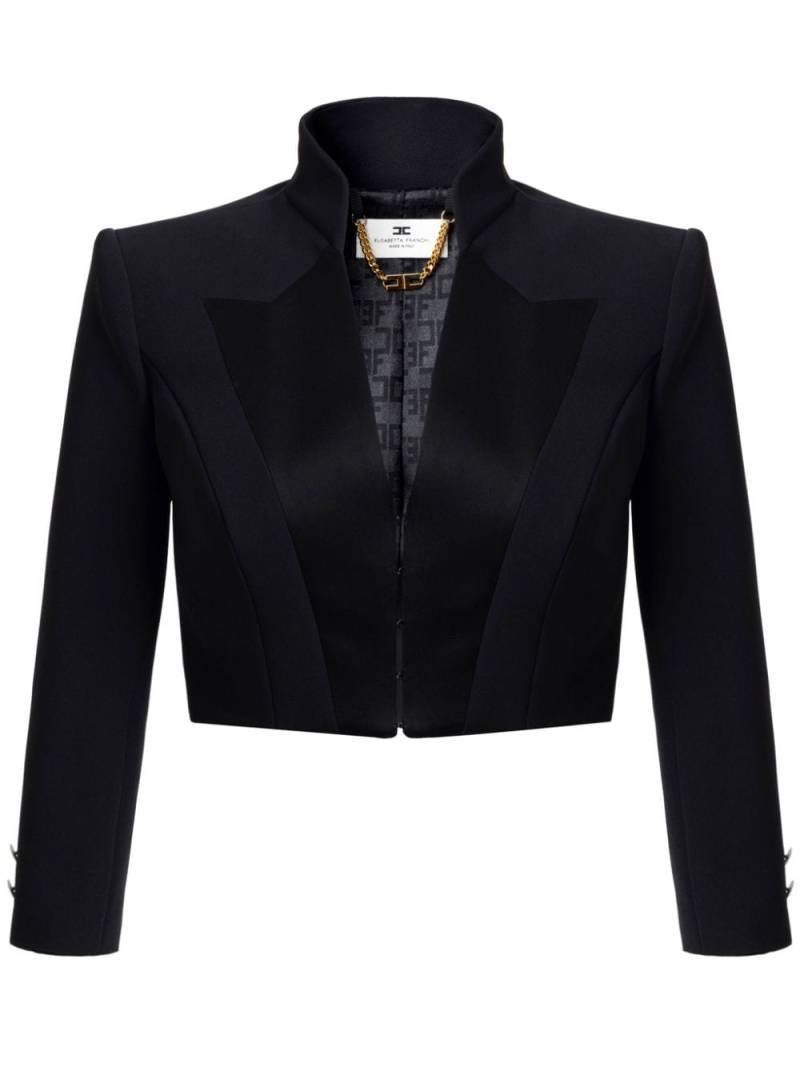 Elisabetta Franchi crepe cropped jacket - Black von Elisabetta Franchi