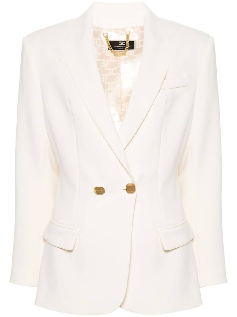 Elisabetta Franchi crepe double-breasted blazer - Neutrals von Elisabetta Franchi