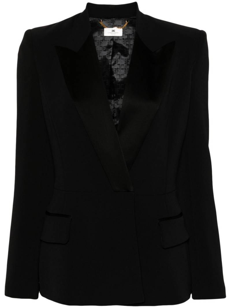 Elisabetta Franchi crepe double-breasted jacket - Black von Elisabetta Franchi