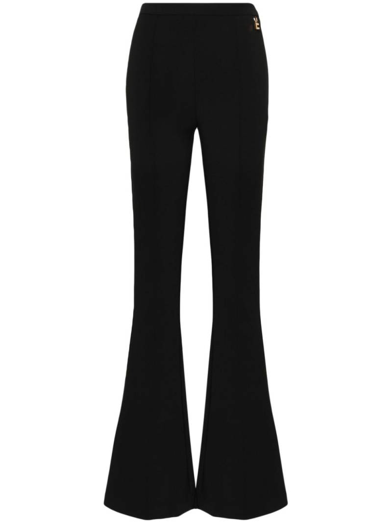 Elisabetta Franchi crepe flared trousers - Black von Elisabetta Franchi