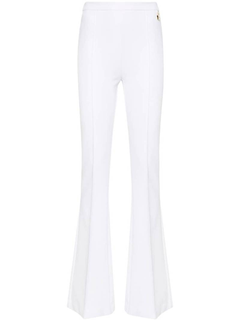 Elisabetta Franchi crepe flared trousers - White von Elisabetta Franchi