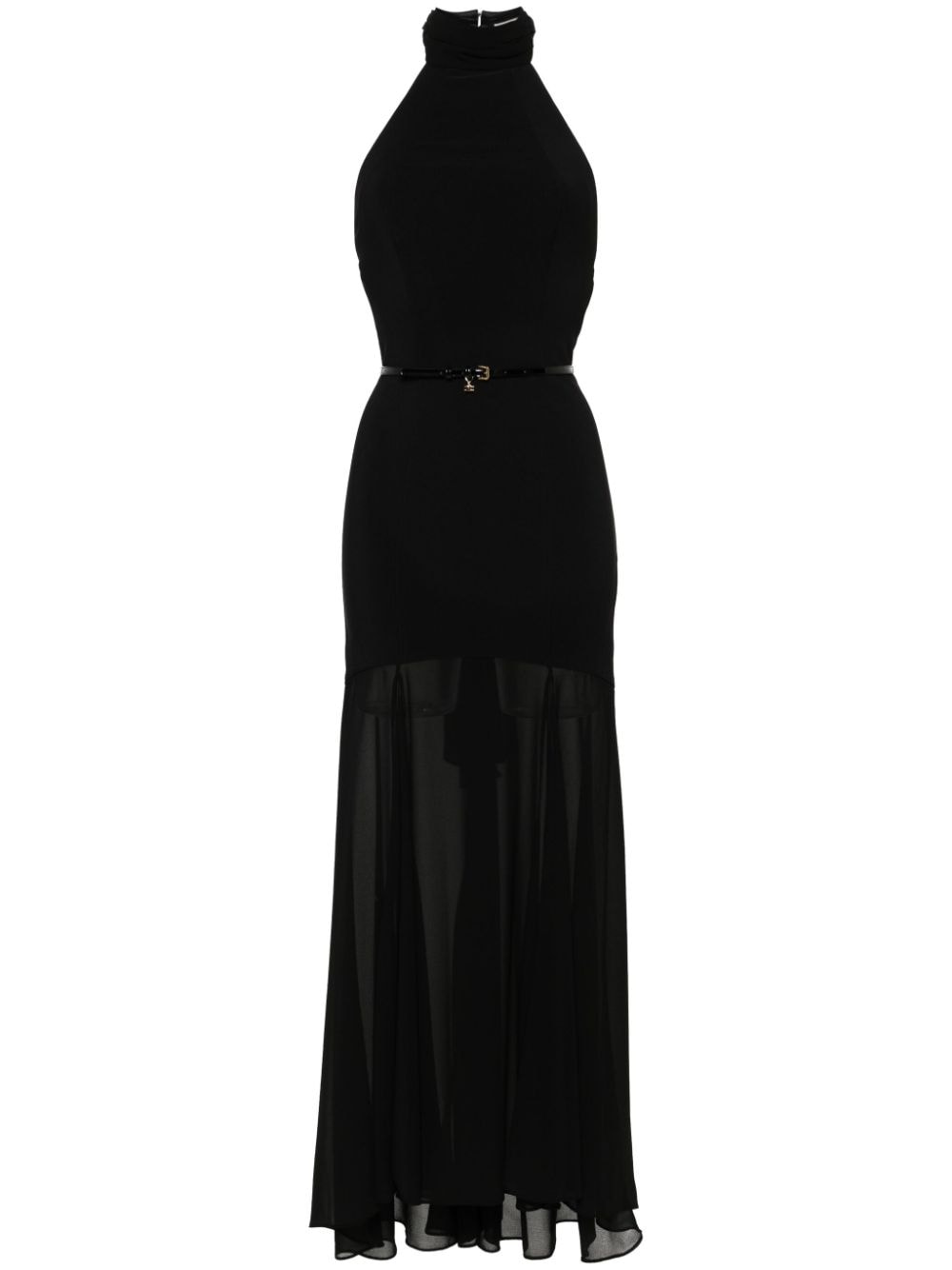 Elisabetta Franchi crepe halterneck maxi dress - Black von Elisabetta Franchi