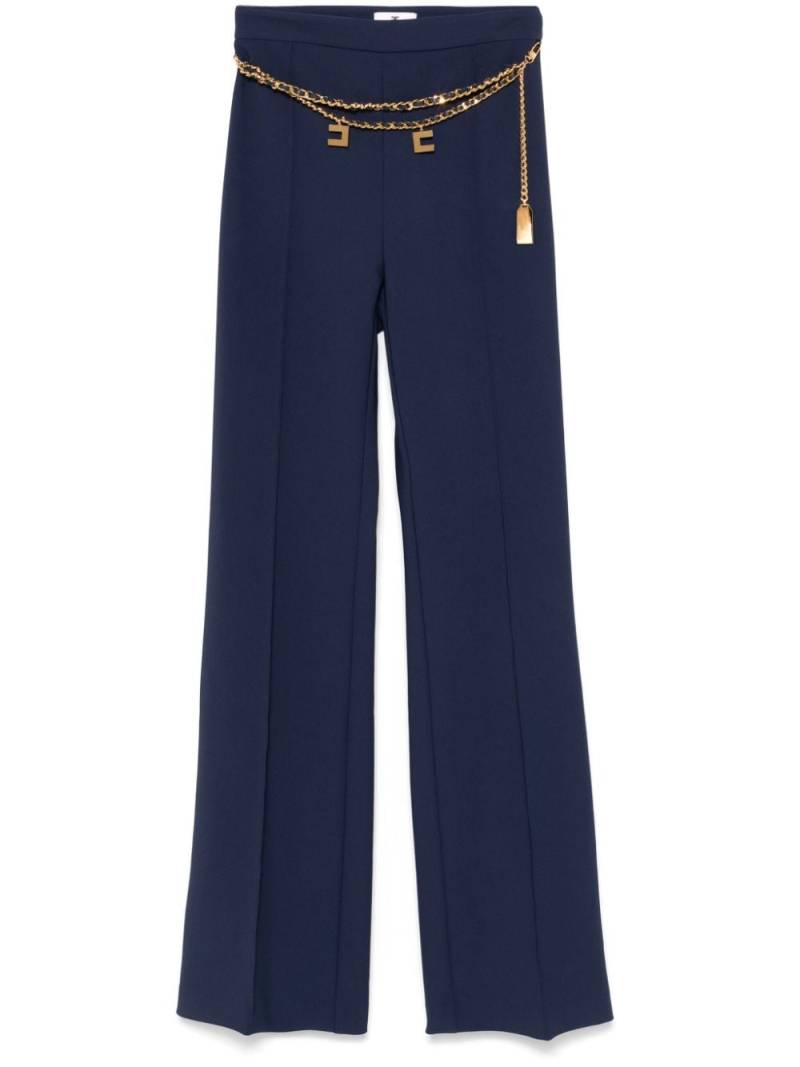 Elisabetta Franchi crepe palazzo trousers - Blue von Elisabetta Franchi