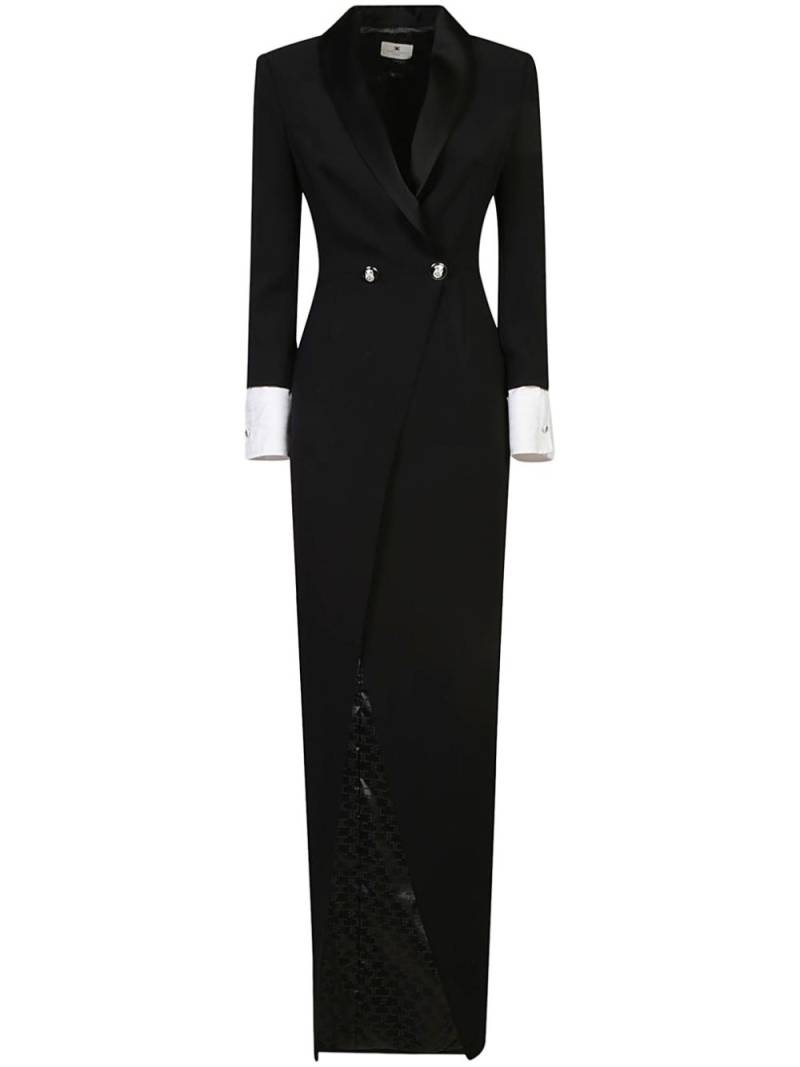 Elisabetta Franchi crêpe satin-lapels dress - Black von Elisabetta Franchi