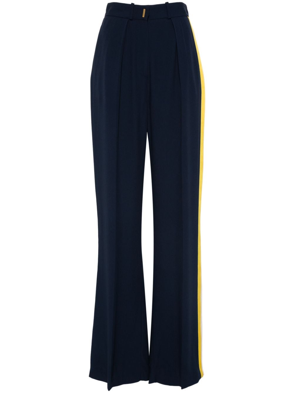 Elisabetta Franchi crepe-satin stripe-detailing trousers - Blue von Elisabetta Franchi