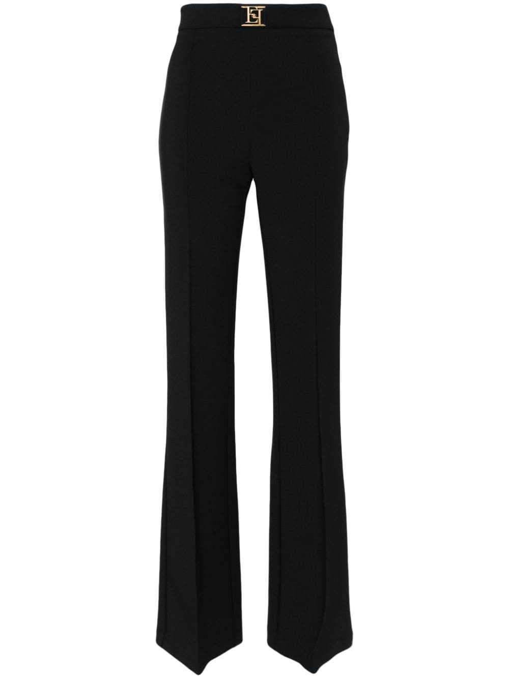 Elisabetta Franchi crepe-textured palazzo pants - Black von Elisabetta Franchi