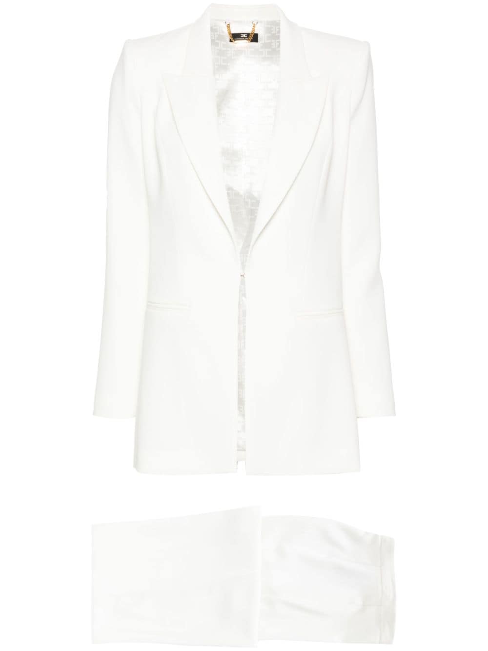 Elisabetta Franchi crepe-textured suit - White von Elisabetta Franchi