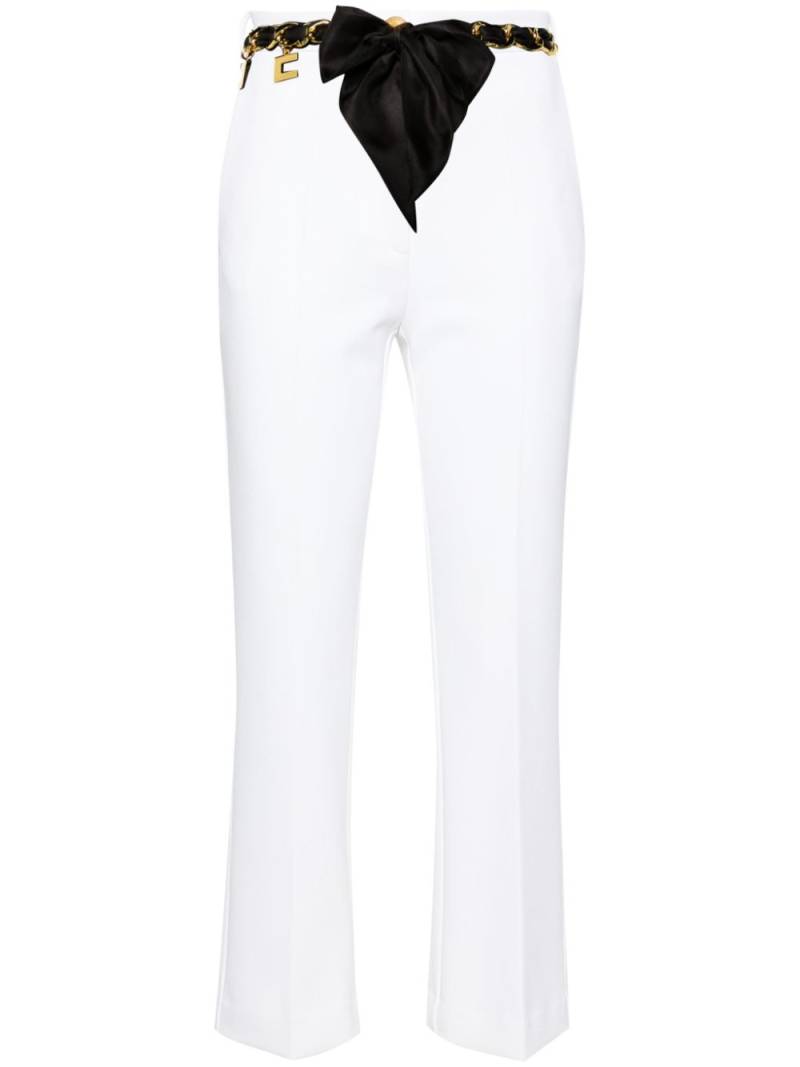 Elisabetta Franchi cropped-leg crepe trousers - White von Elisabetta Franchi