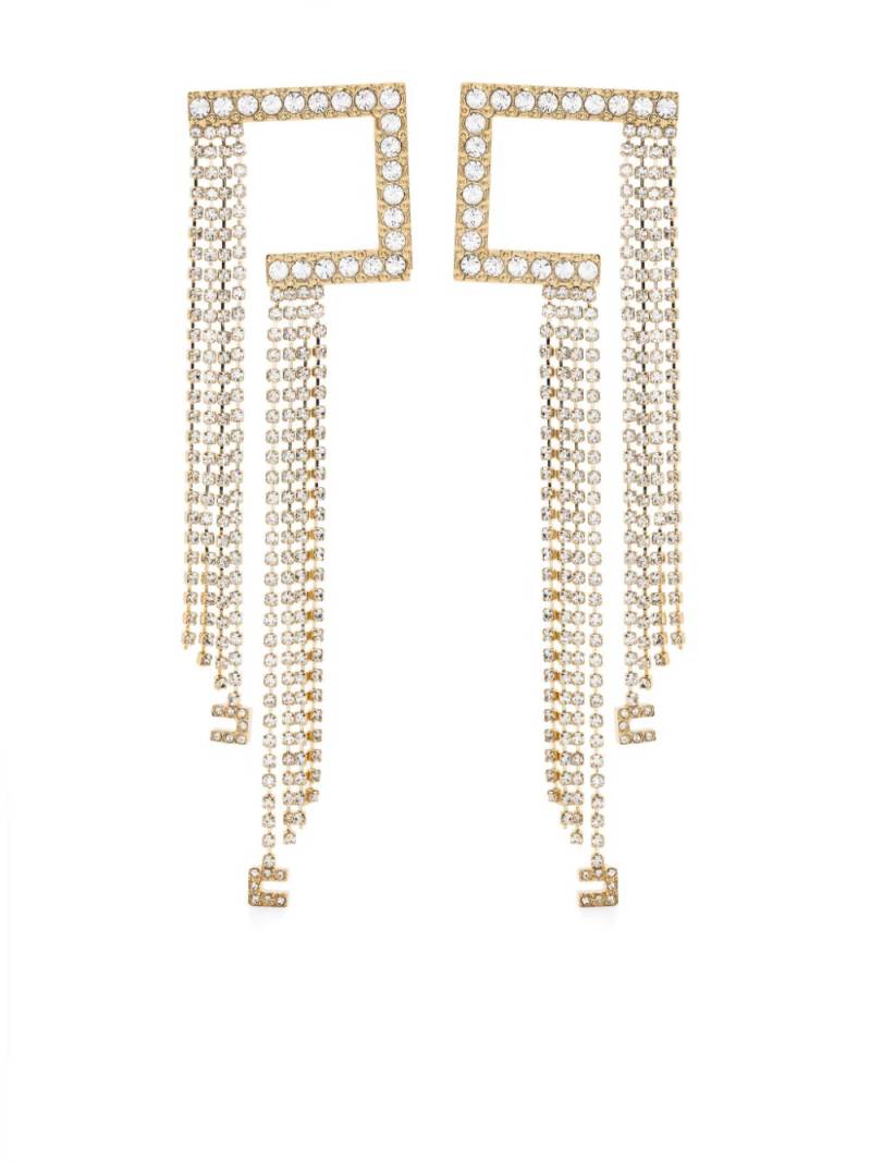 Elisabetta Franchi crystal-fringe dangle earrings - Gold von Elisabetta Franchi