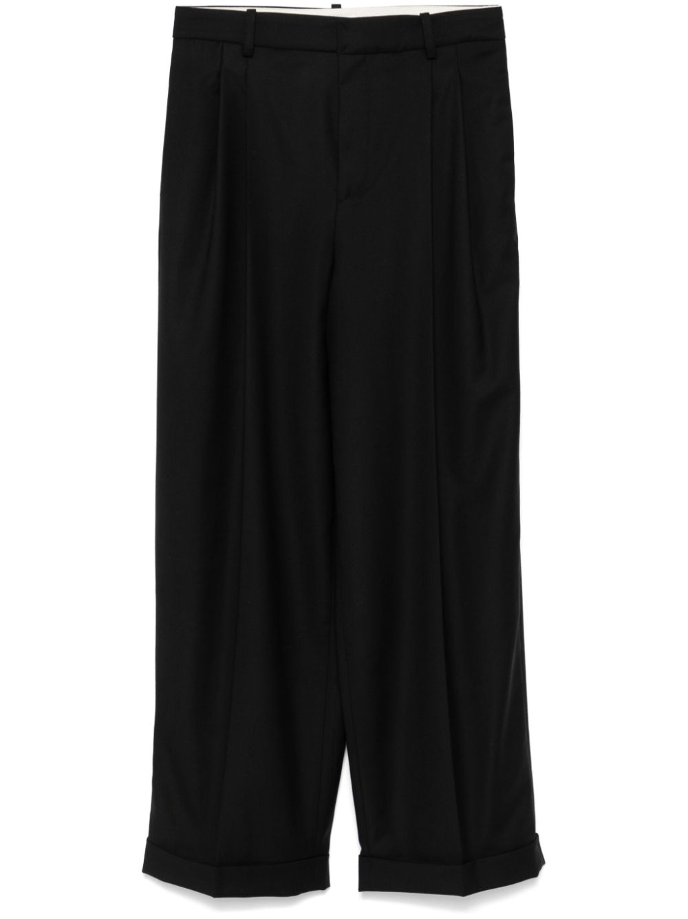 Elisabetta Franchi dart-detail virgin wool trousers - Black von Elisabetta Franchi