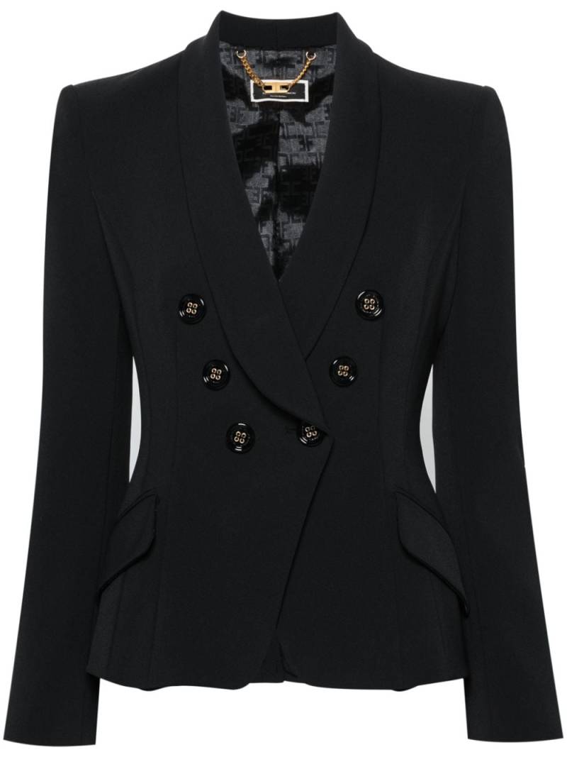 Elisabetta Franchi double-breasted crepe blazer - Black von Elisabetta Franchi