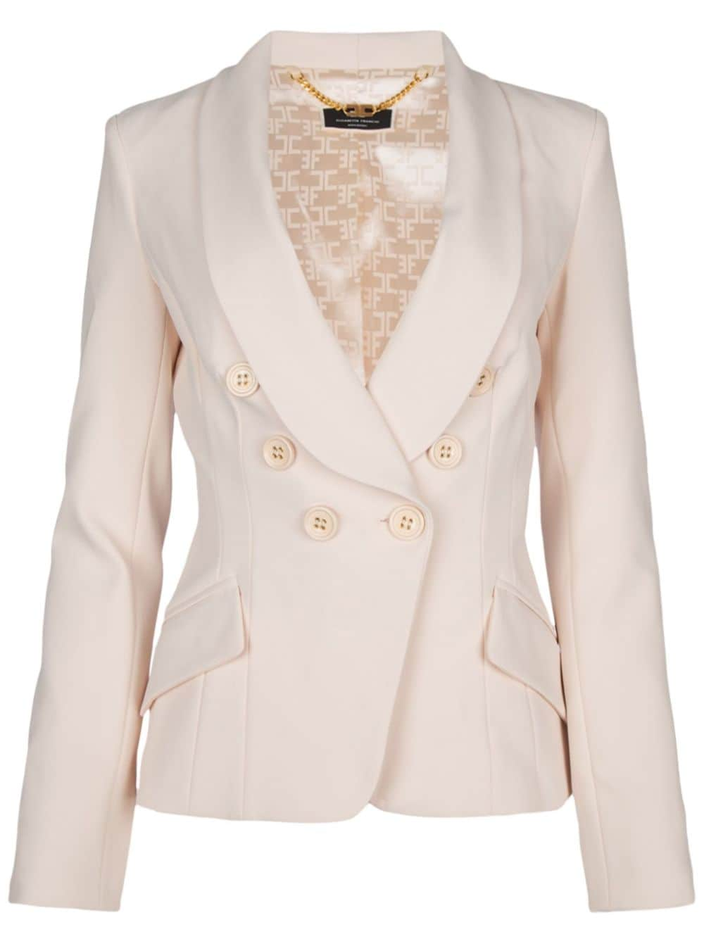 Elisabetta Franchi double-breasted crepe jacket - Neutrals von Elisabetta Franchi