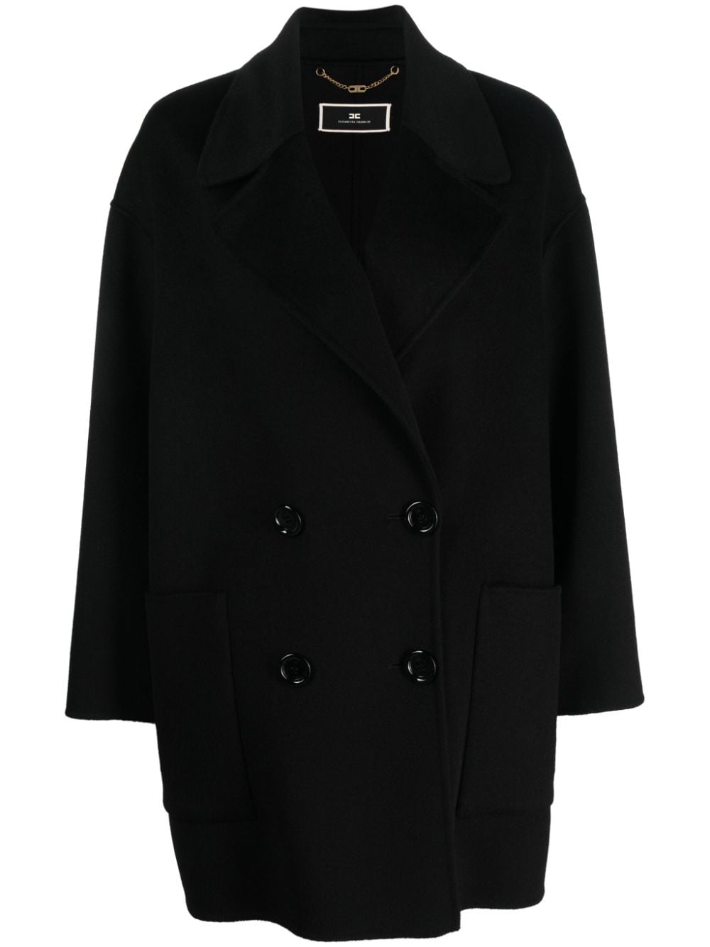 Elisabetta Franchi double-breasted wool coat - Black von Elisabetta Franchi