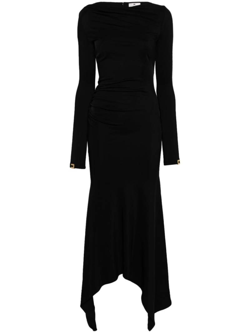 Elisabetta Franchi draped jersey midi dress - Black von Elisabetta Franchi