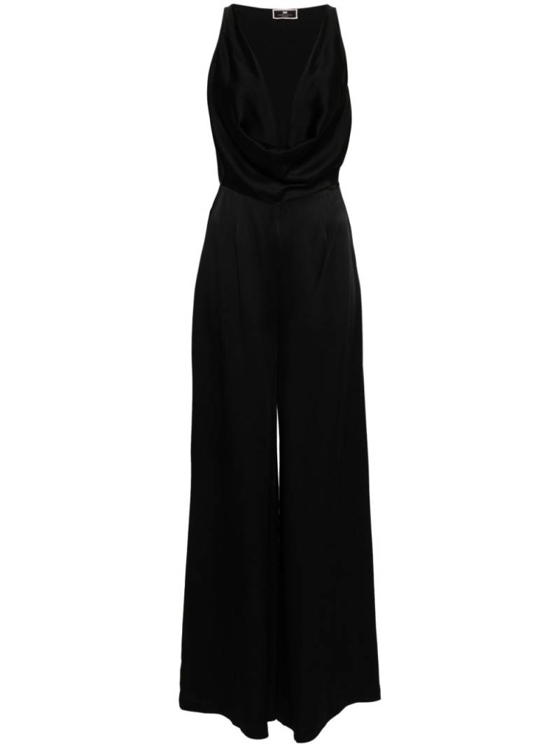 Elisabetta Franchi draped palazzo jumpsuit - Black von Elisabetta Franchi