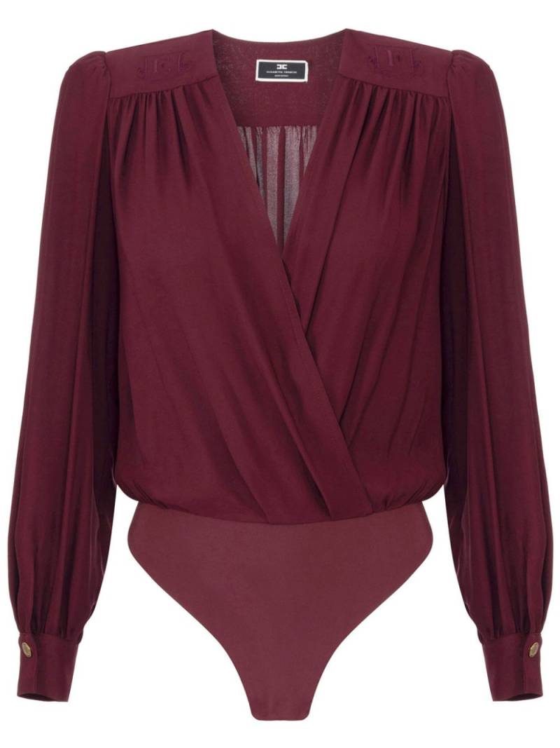 Elisabetta Franchi draped wrap bodysuit - Red von Elisabetta Franchi