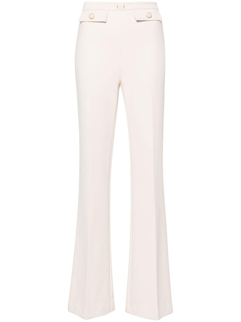 Elisabetta Franchi embossed-buttons flared trousers - Neutrals von Elisabetta Franchi