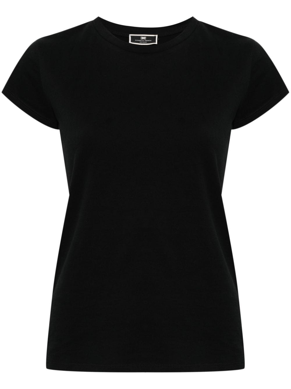 Elisabetta Franchi embroidered logo cotton T-shirt - Black von Elisabetta Franchi