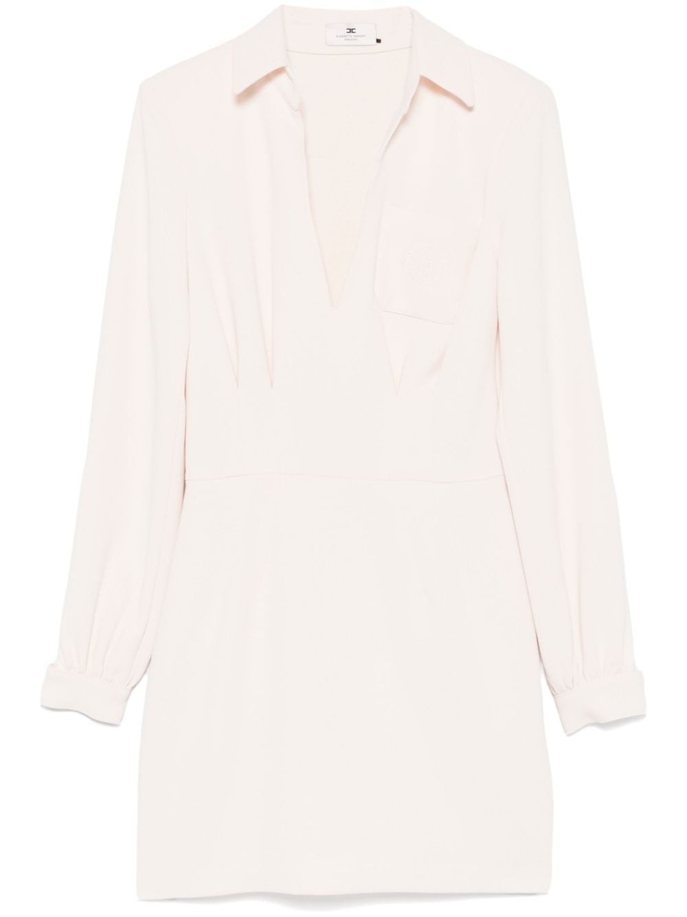 Elisabetta Franchi embroidered-logo mini dress - Neutrals von Elisabetta Franchi