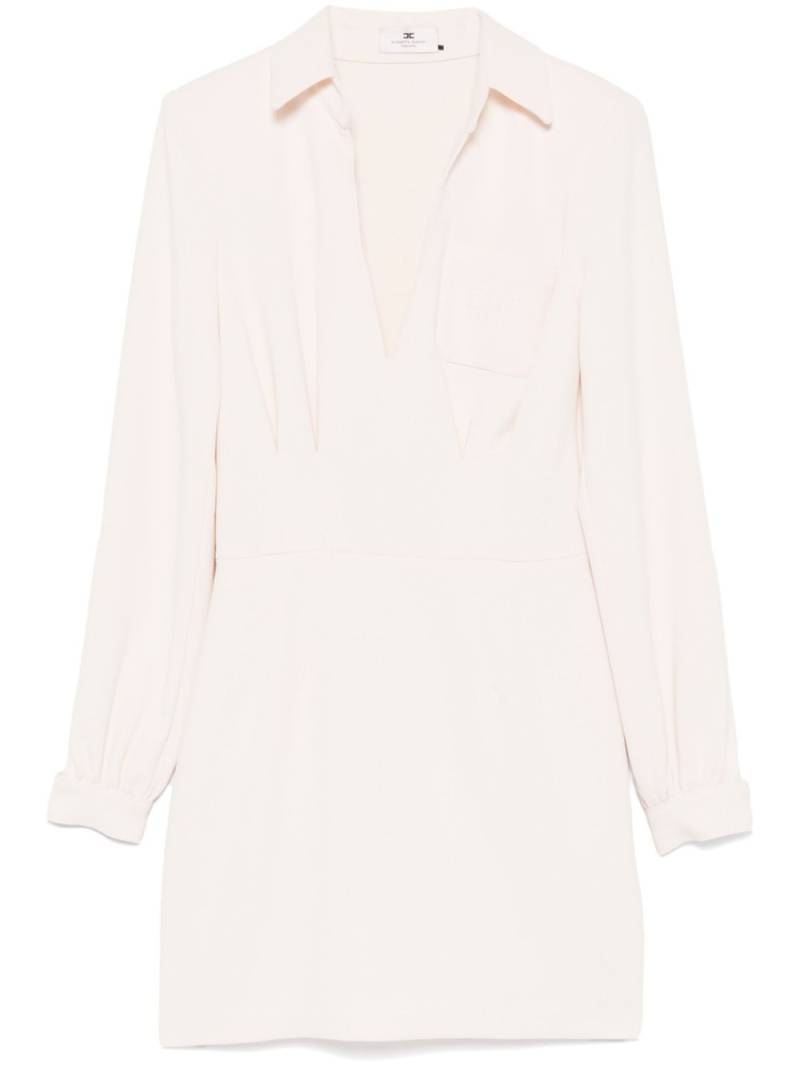 Elisabetta Franchi embroidered-logo mini dress - Neutrals von Elisabetta Franchi