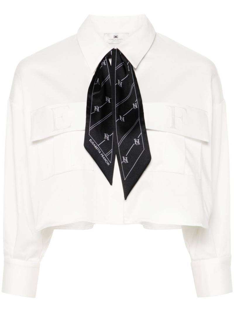 Elisabetta Franchi embroidered-logo shirt - White von Elisabetta Franchi