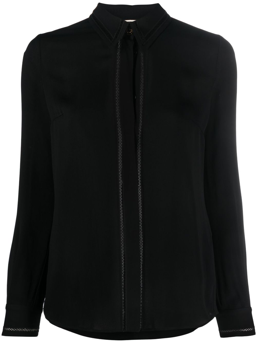 Elisabetta Franchi embroidered long-sleeved shirt - Black von Elisabetta Franchi