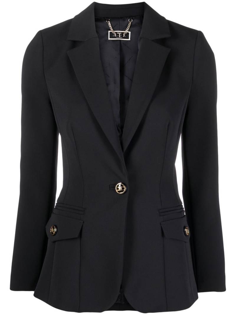 Elisabetta Franchi fitted single-breasted blazer - Black von Elisabetta Franchi