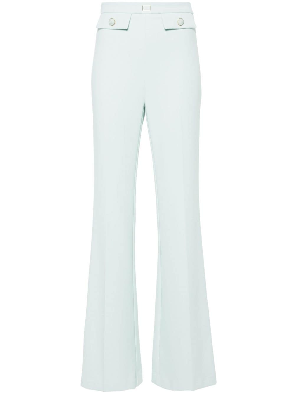 Elisabetta Franchi flared crepe trousers - Blue von Elisabetta Franchi