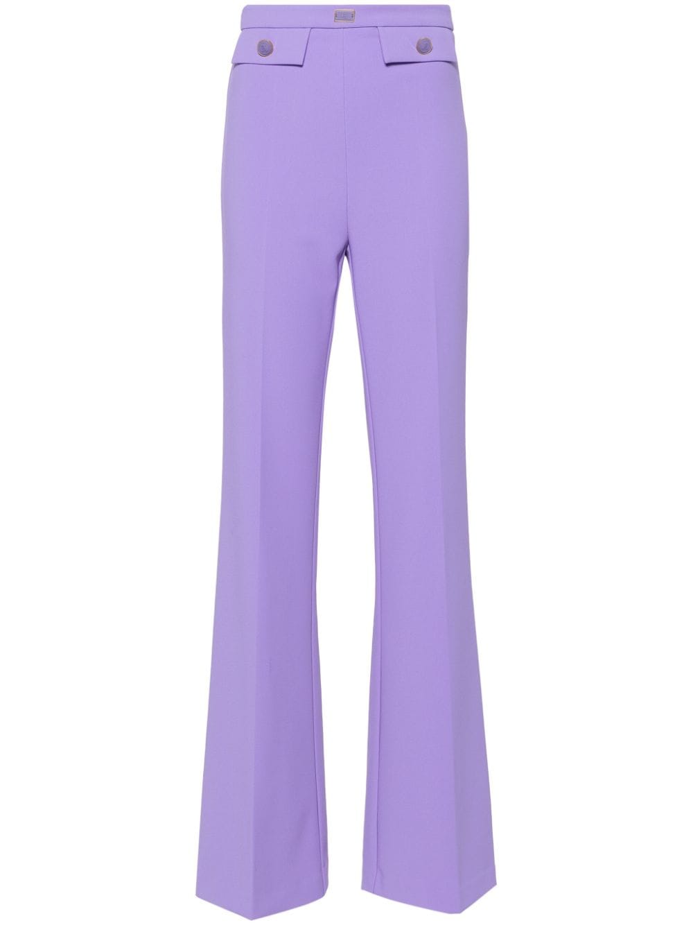 Elisabetta Franchi flared crepe trousers - Purple von Elisabetta Franchi