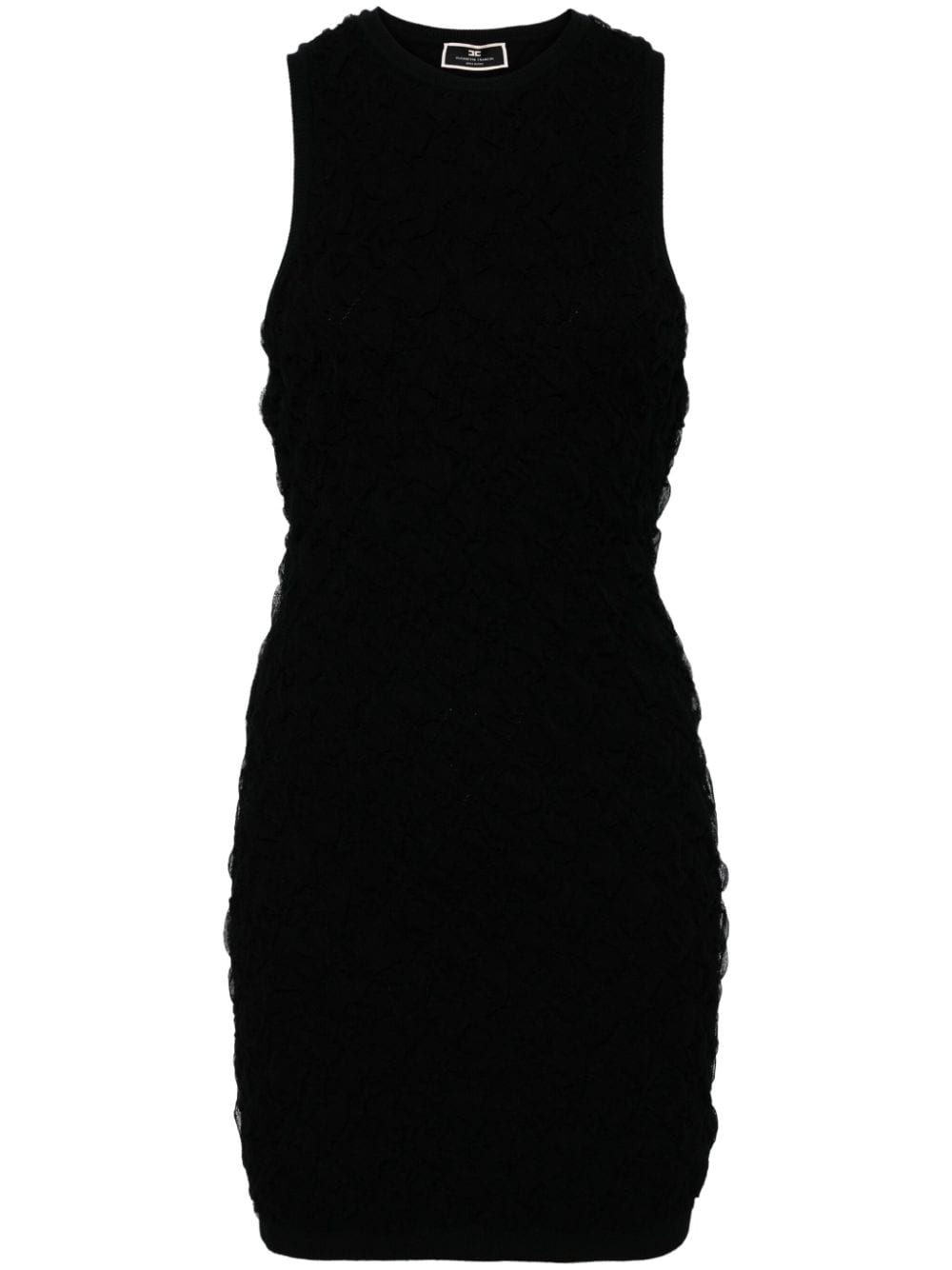 Elisabetta Franchi gauze-effect knitted minidress - Black von Elisabetta Franchi